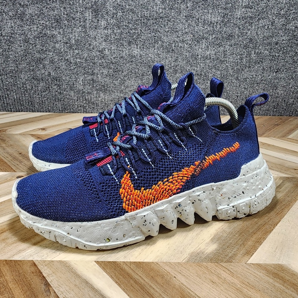 Size 8.5 - Nike Space Hippie 01 Midnight Navy Magma Orange Running Shoes - Picture 2 of 13